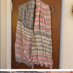Anthropologie Striped colorful scarf
